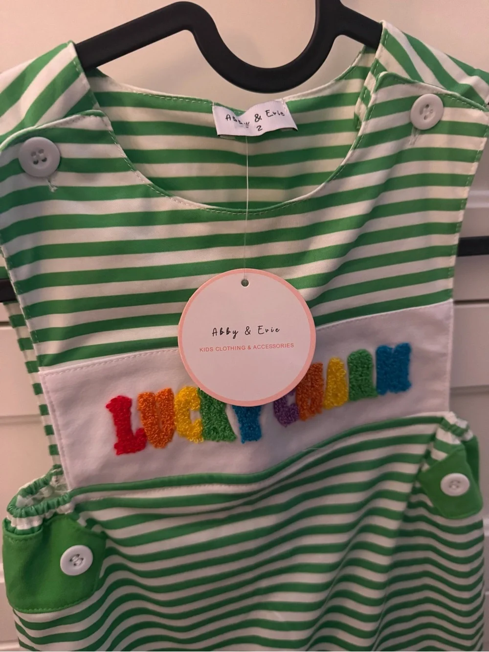 Abby & Evie ‘Lucky Charm' Romper Size 2T NWT